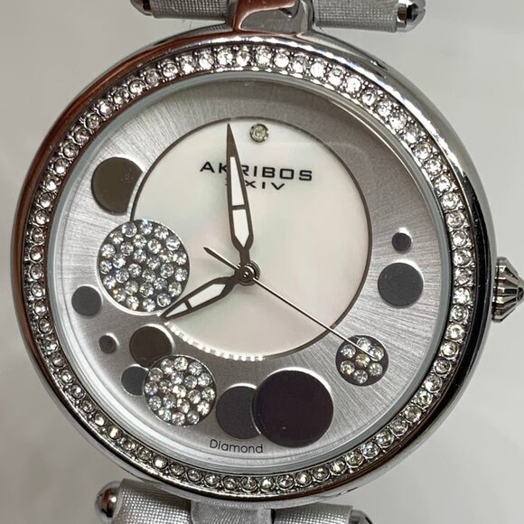 Akribos XXIV genuine Diamond Dial Women's watch  AK434SL sapphire running - Picture 2 of 5